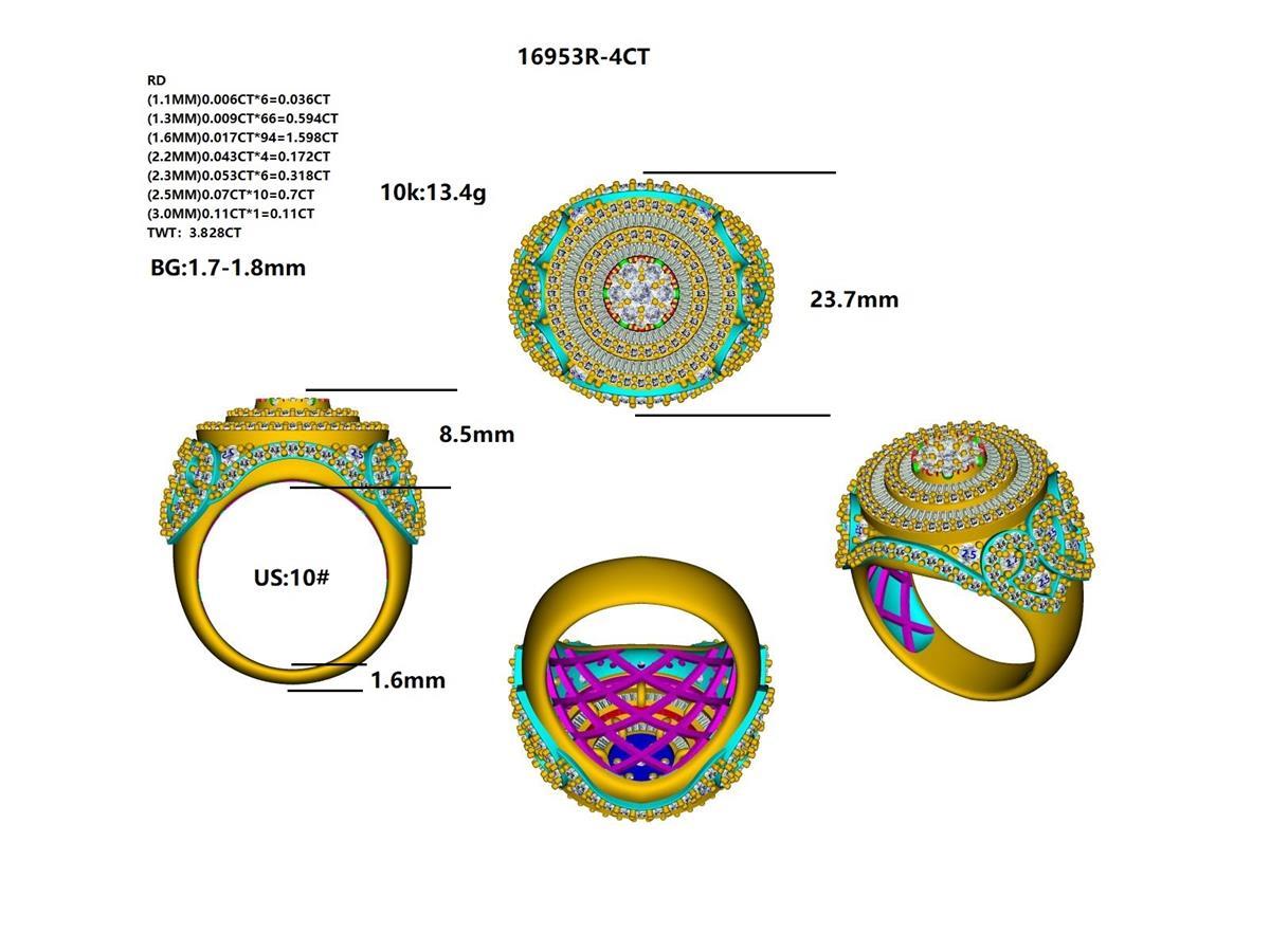 16953R-4.0CT Ring With Diamond