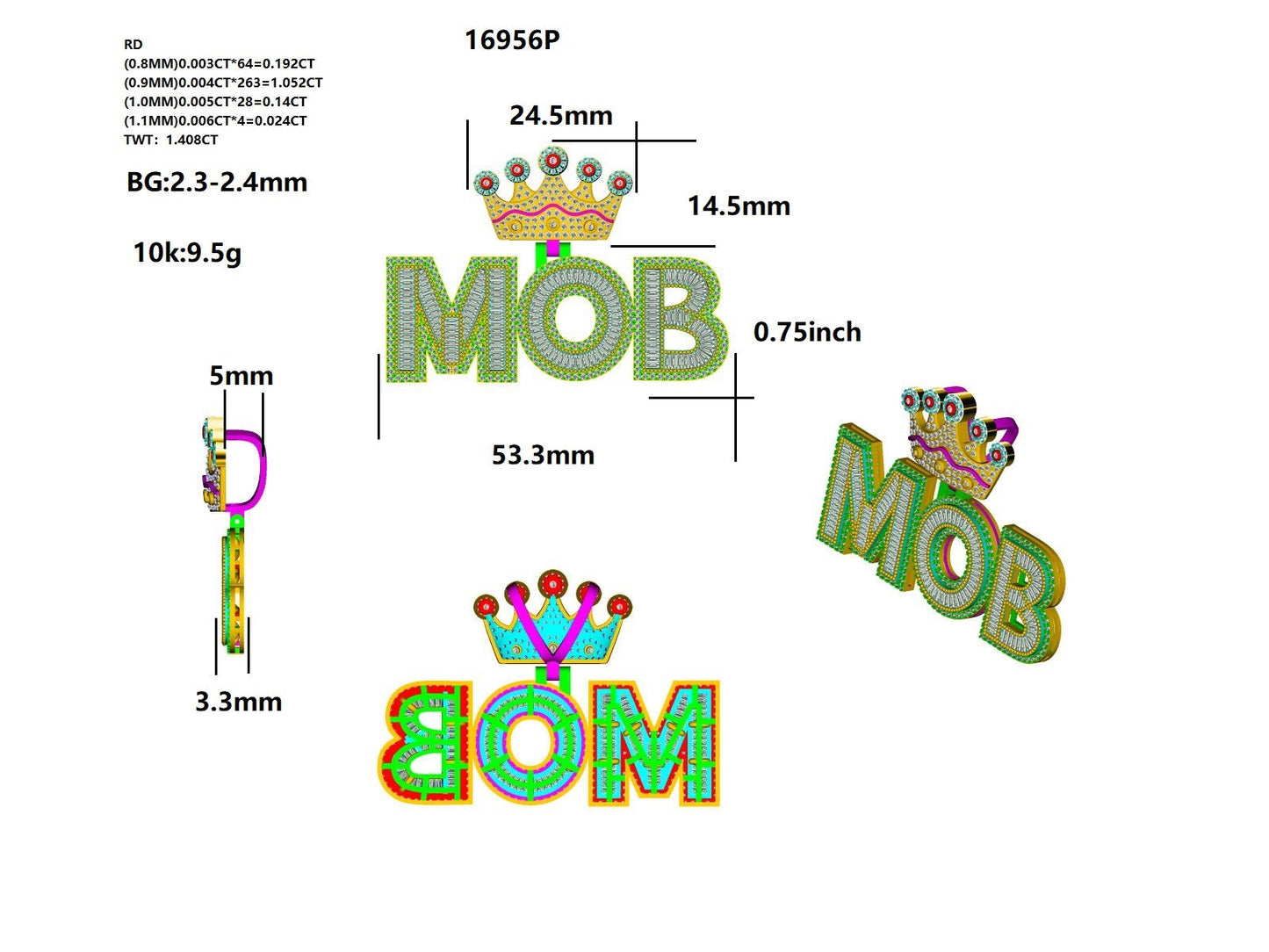 16956P Pendant With Diamond