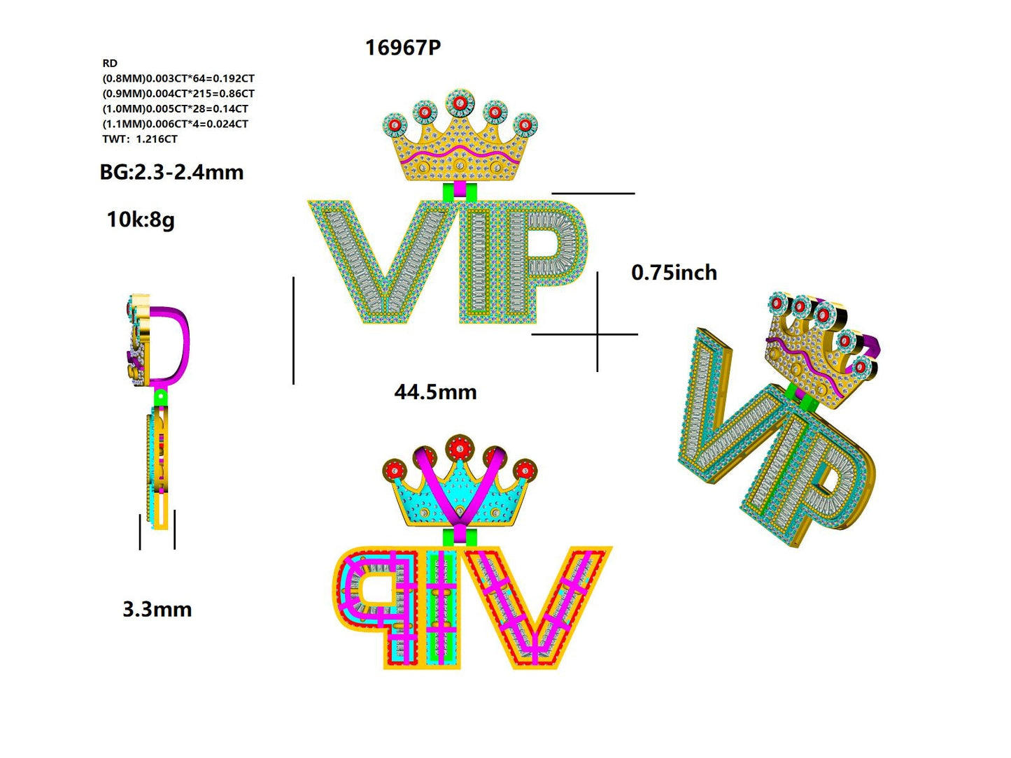 16967P Pendant With Diamond