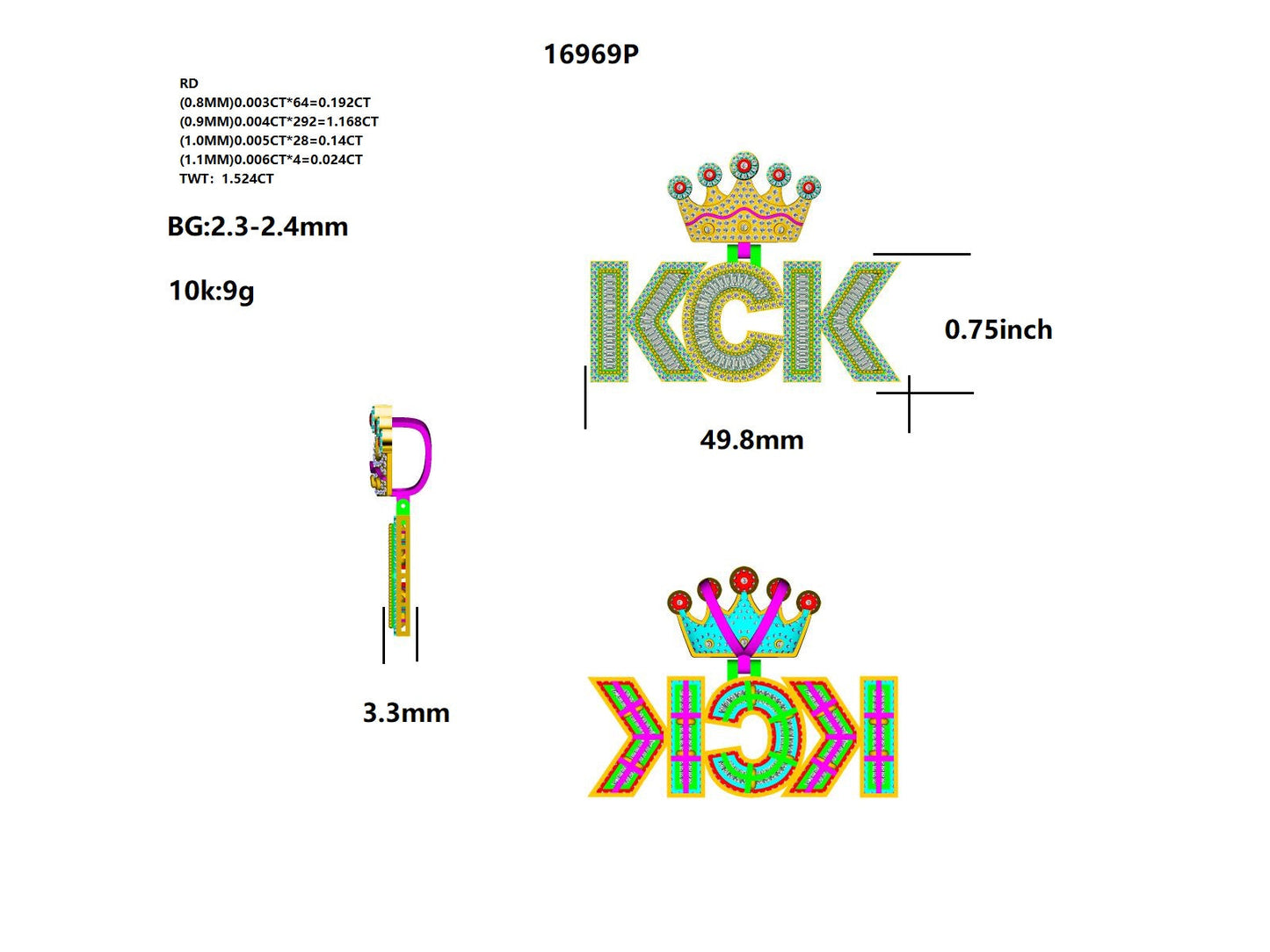 16969P Pendant With Diamond