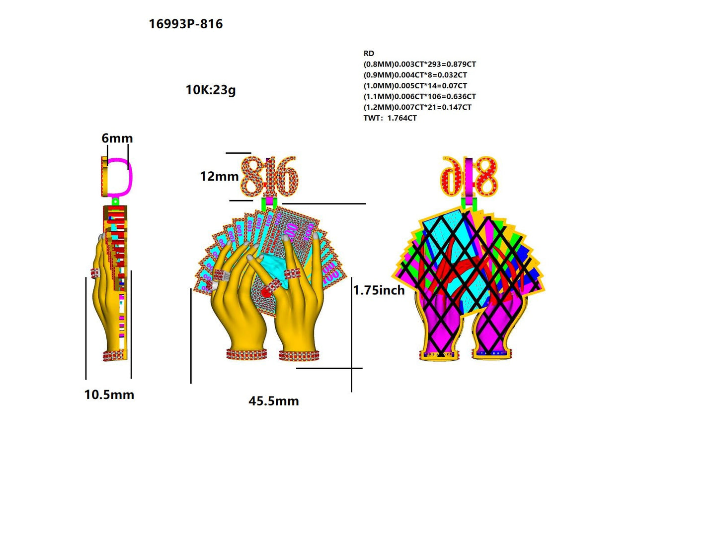 16993P-816 Pendant With Diamond