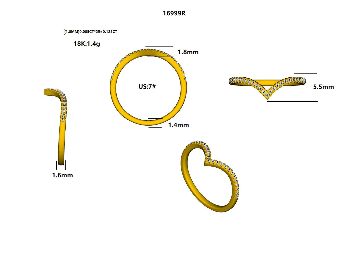 16999R Ring With Diamond