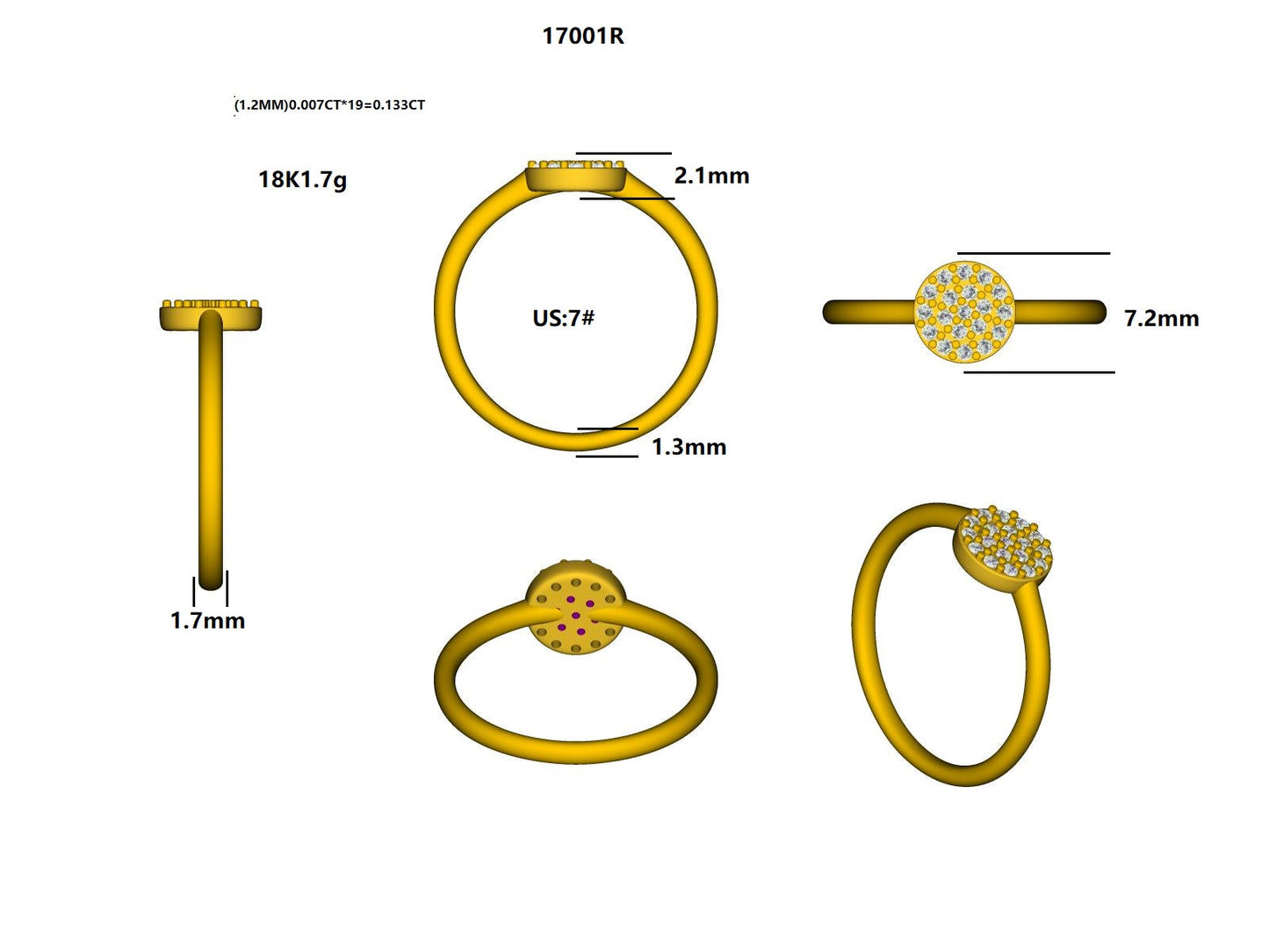 17001R Ring With Diamond