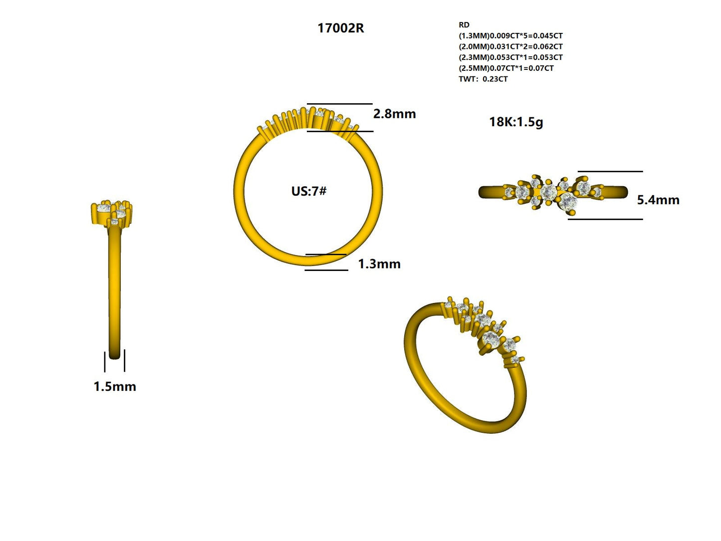 17002R Ring With Diamond