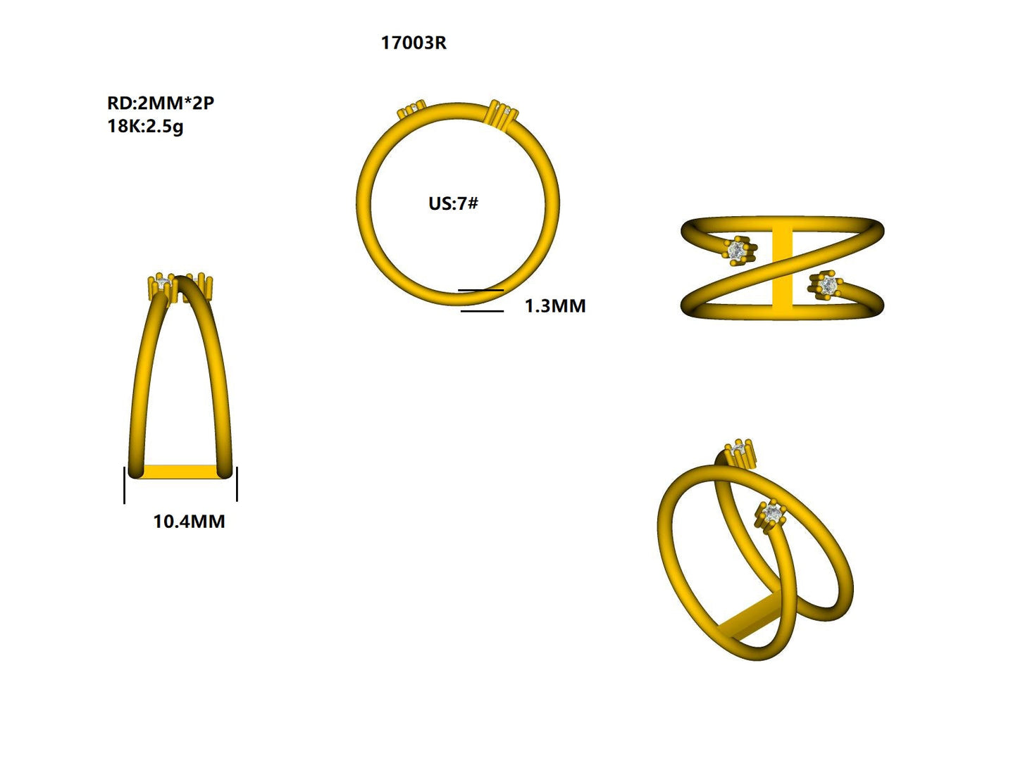 17003R Ring With Diamond