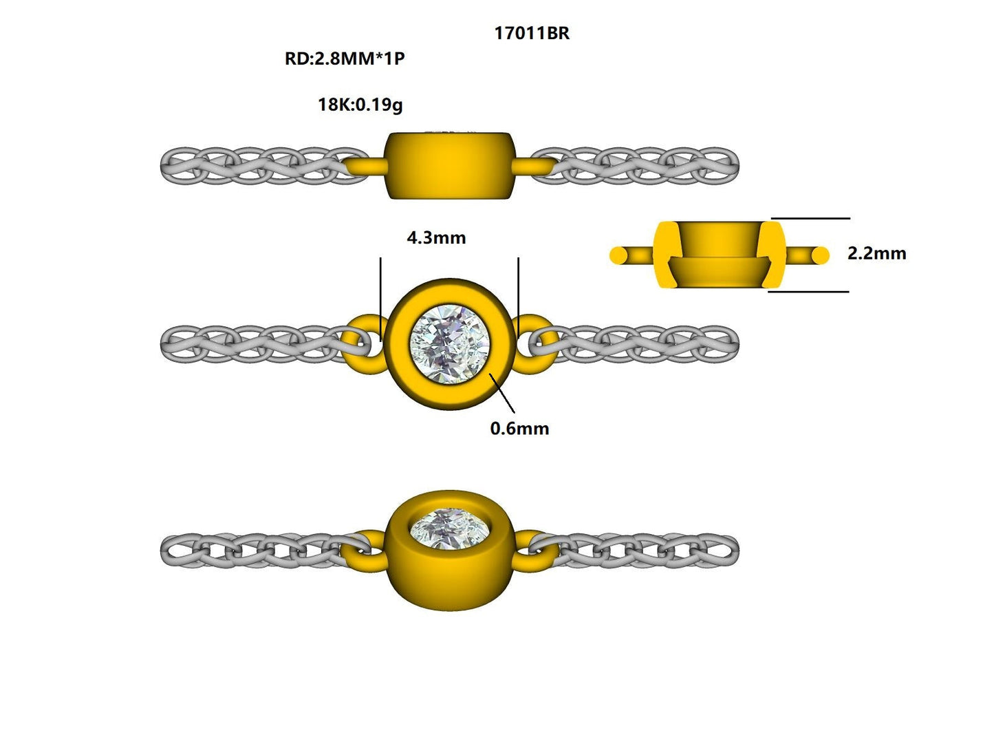 17011BR Bracelet With Diamond