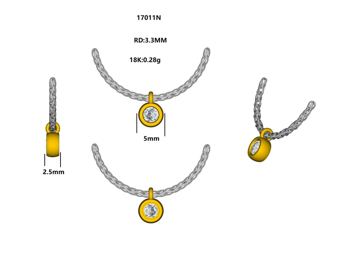 17011N Necklace With Diamond