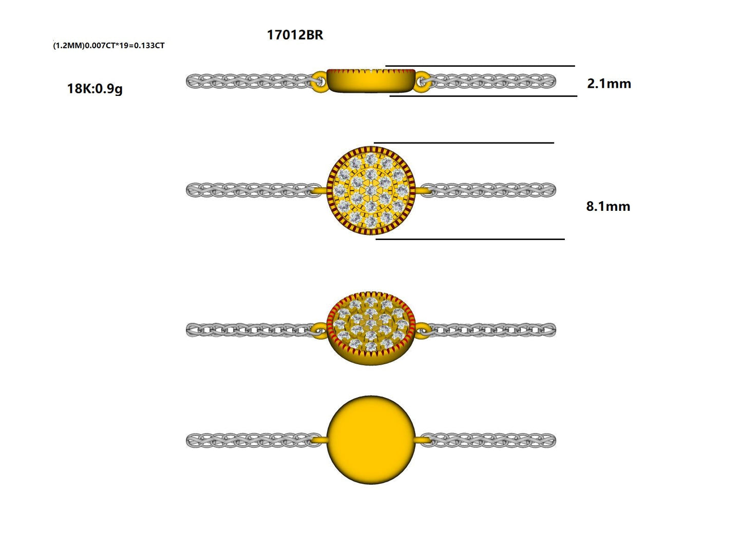 17012BR Bracelet With Diamond