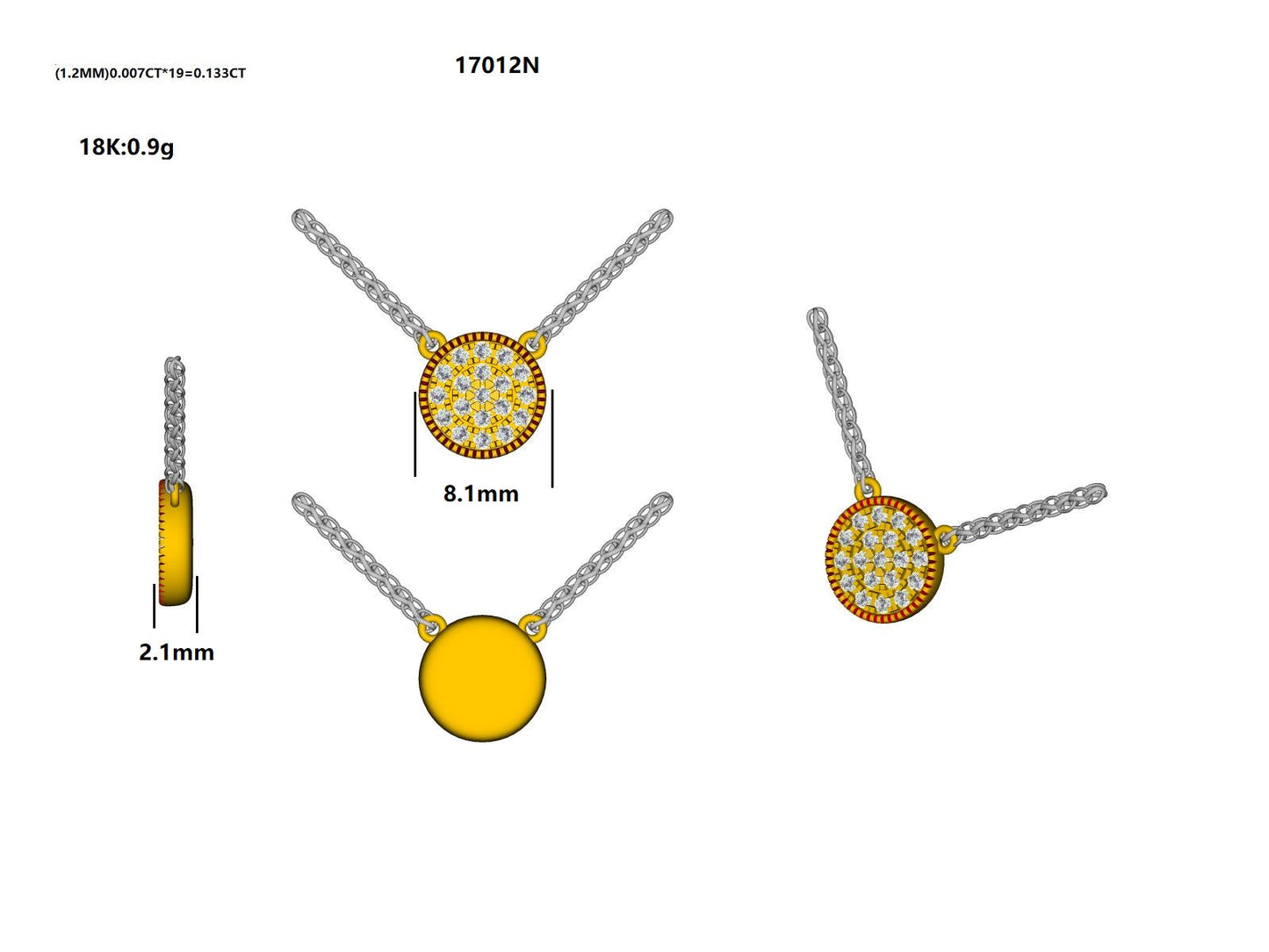 17012N Necklace With Diamond