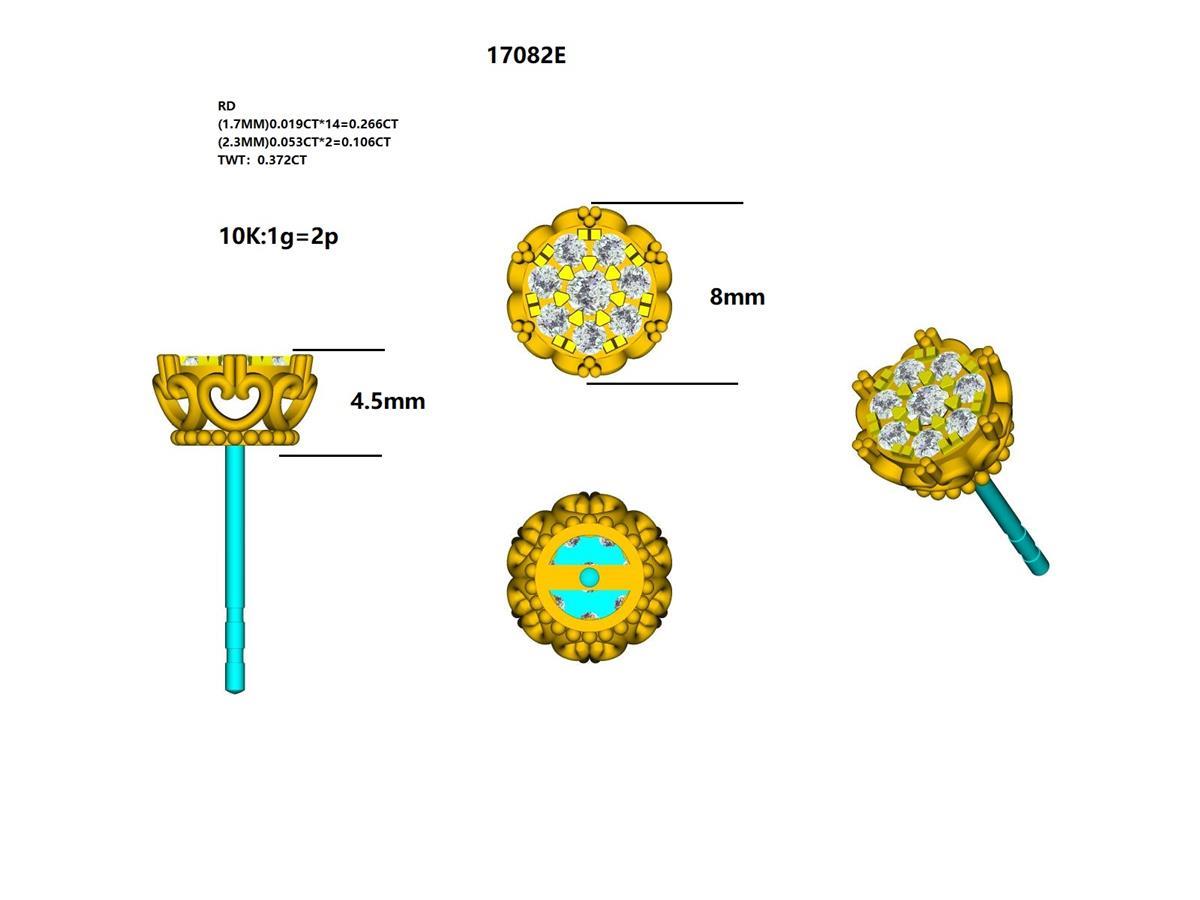 17082E Earring With Diamond