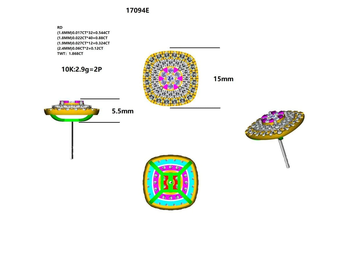 17094E Earring With Diamond