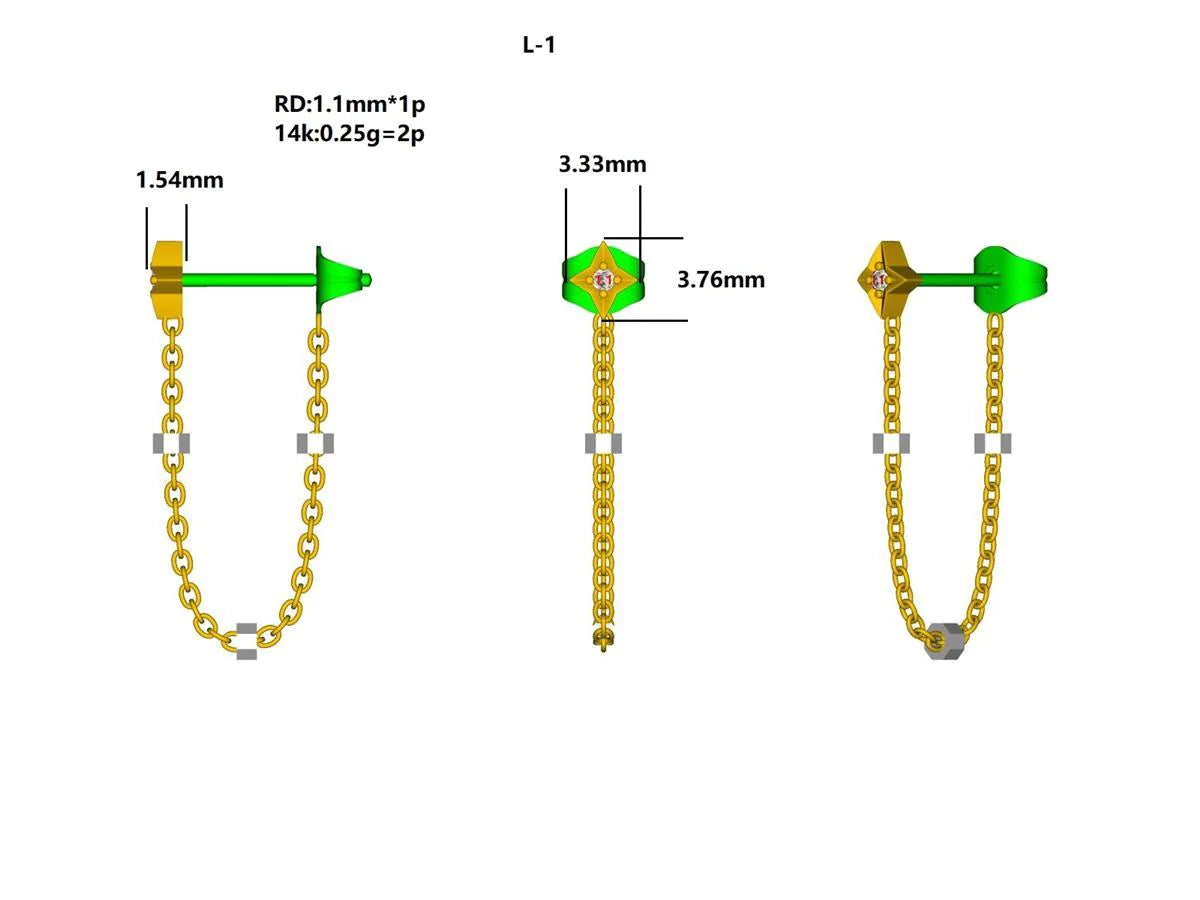17192E Earring With Diamond