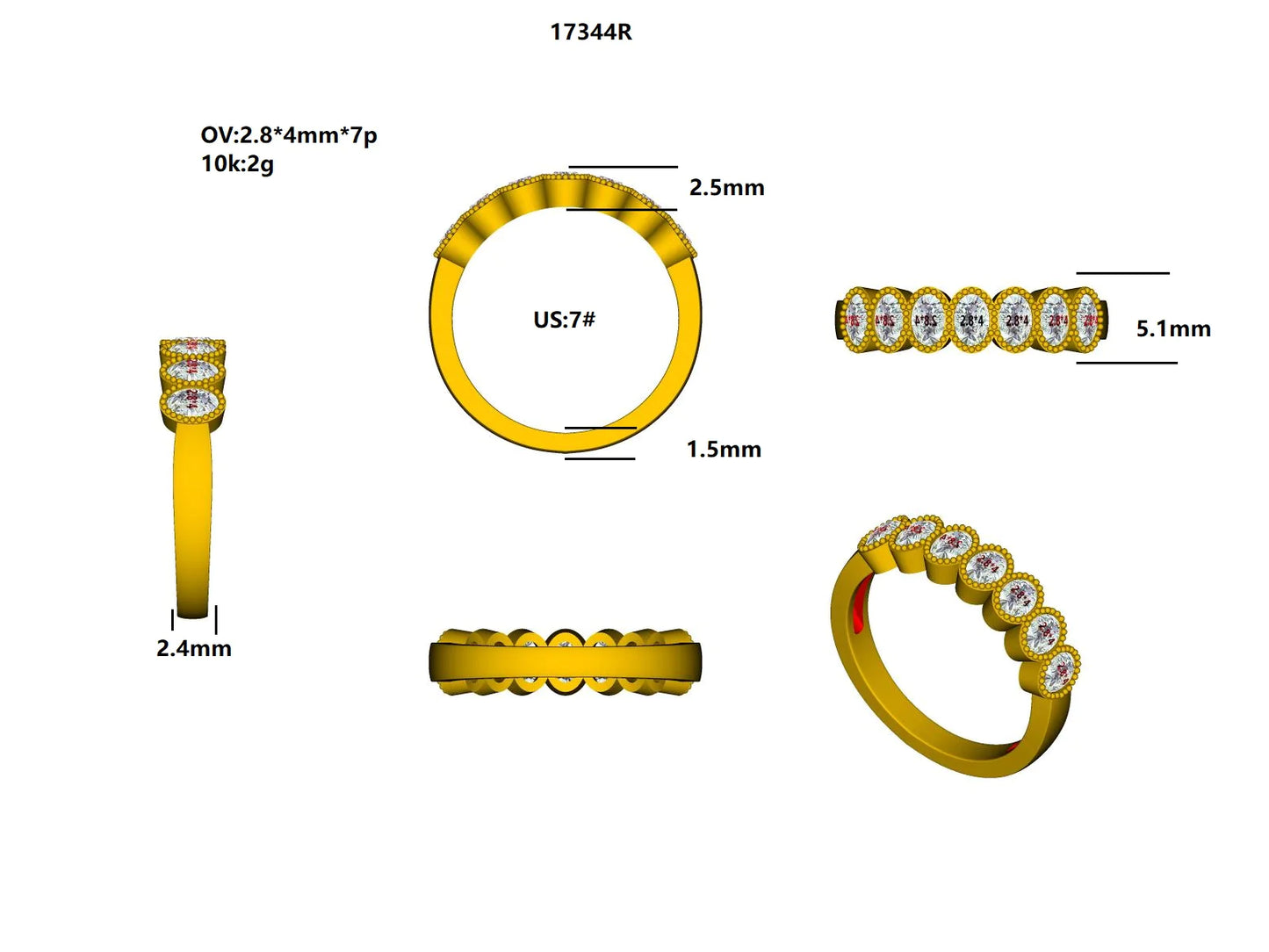 17344R Ring With Diamond