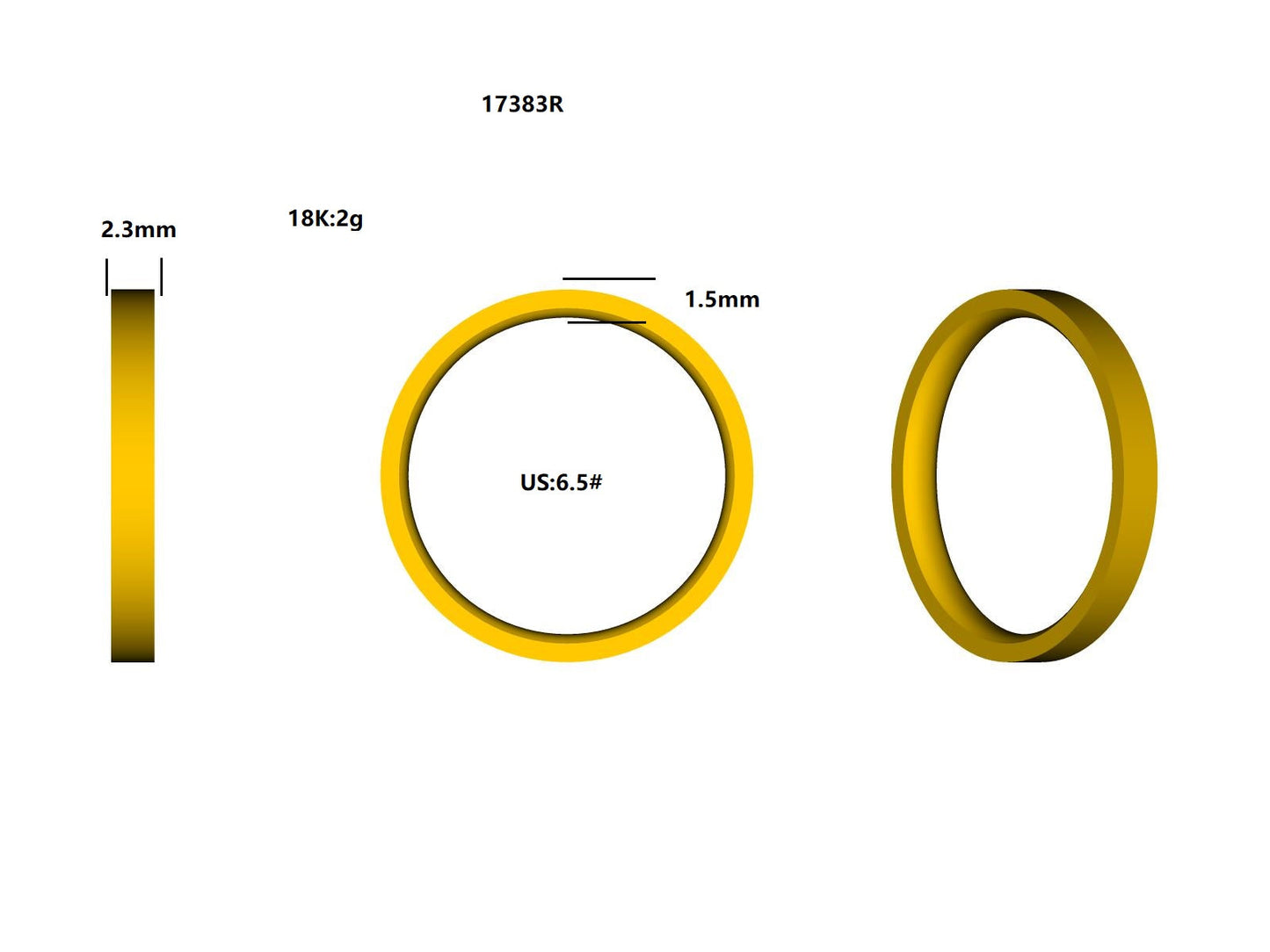 17383R Plain Ring
