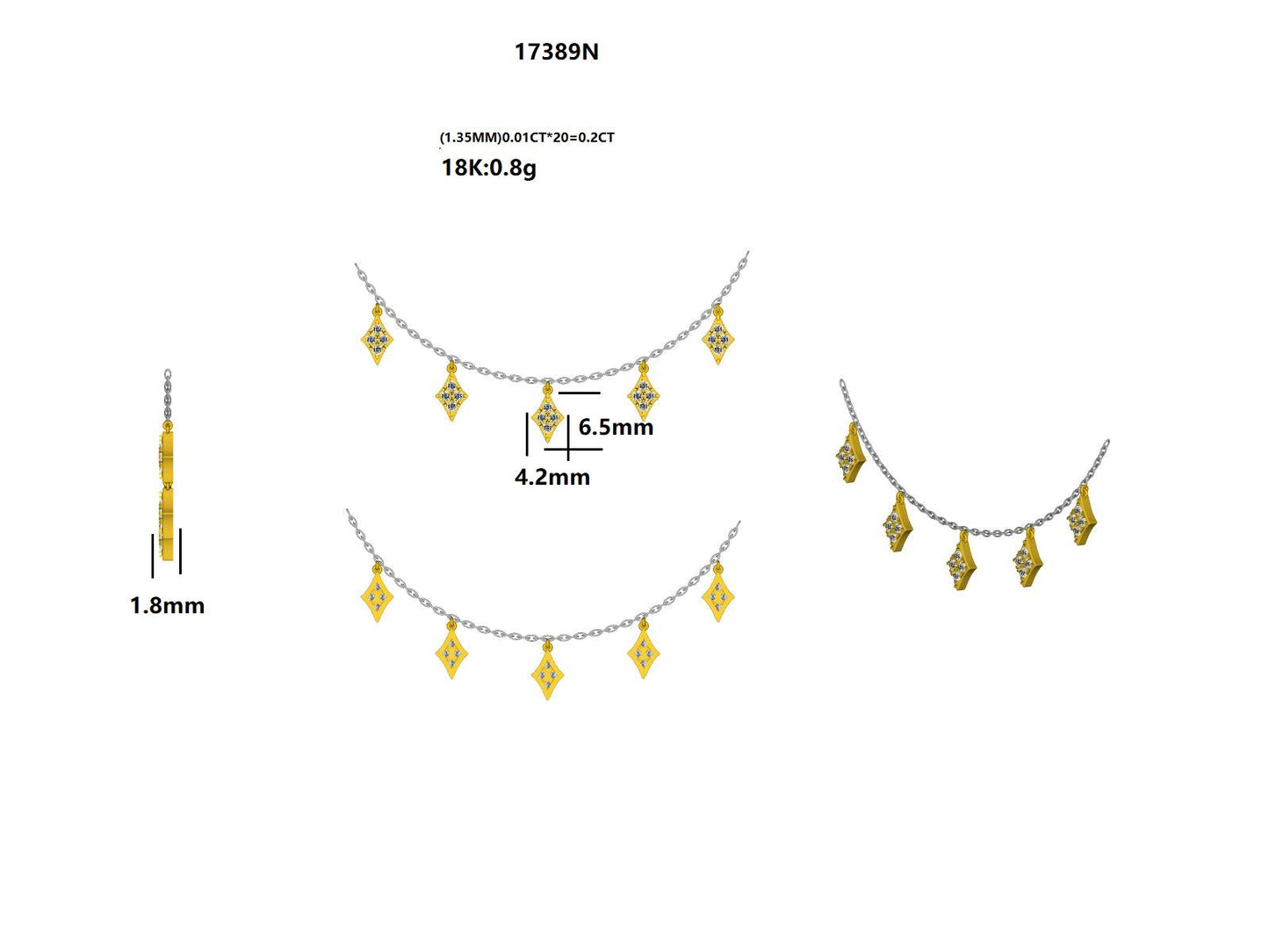 17389N Necklace With Diamond