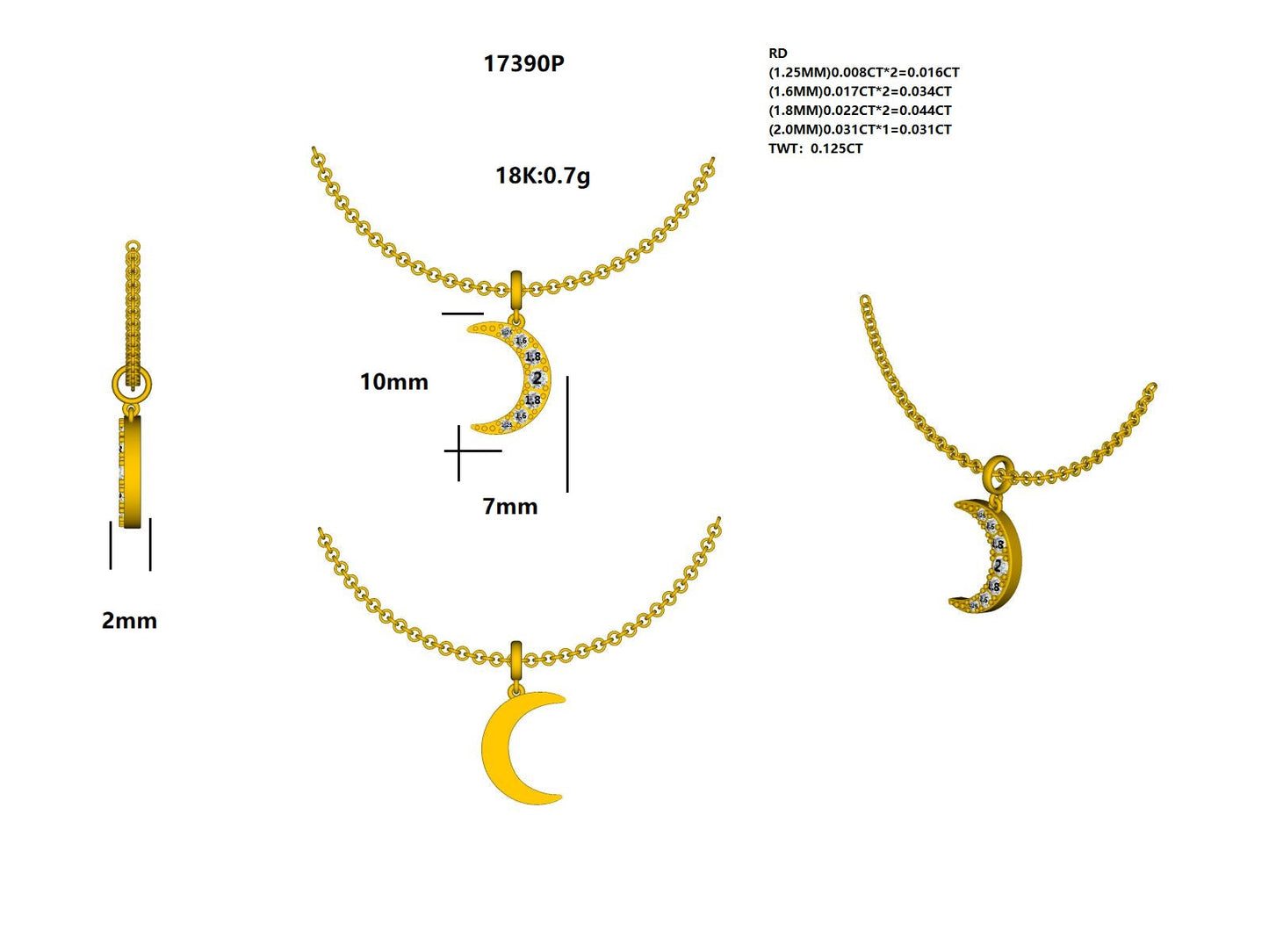 17390P Pendant With Diamond