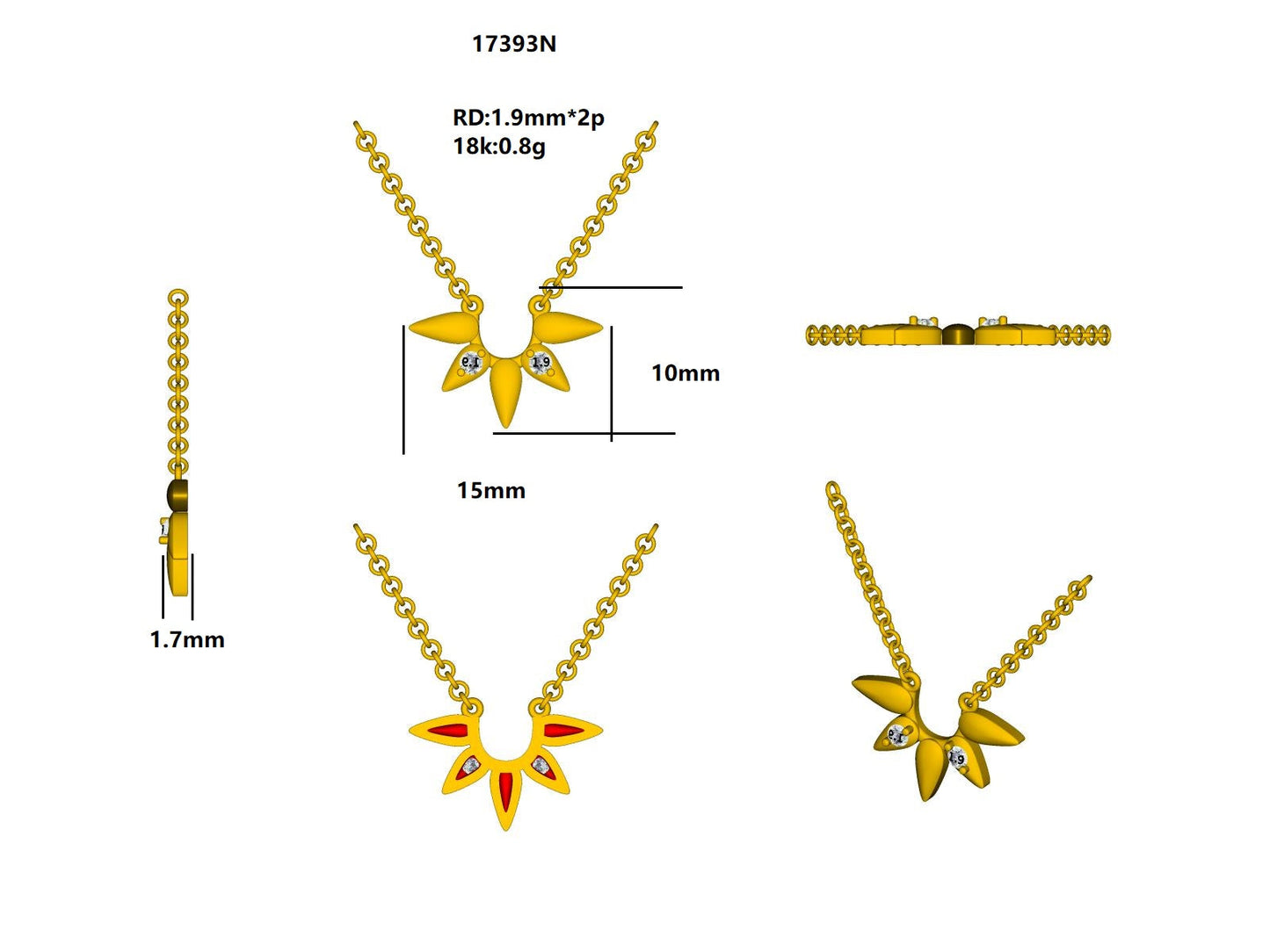 17393N Necklace With Diamond