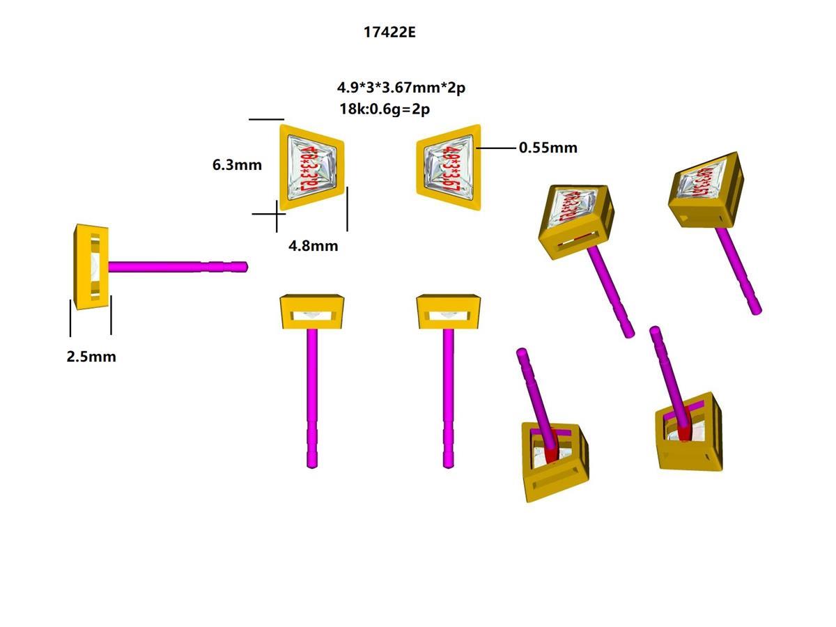 17422E Earrings With Diamond