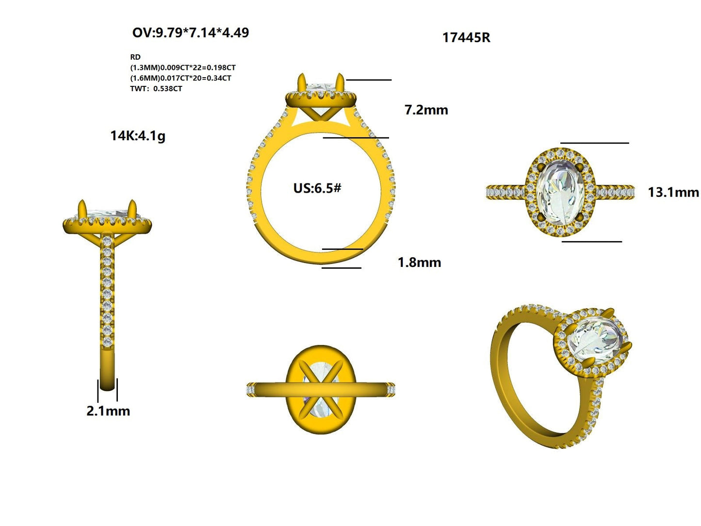 17445R Ring With Diamond