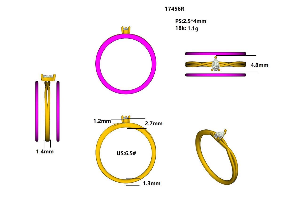 17456R Ring With Diamond