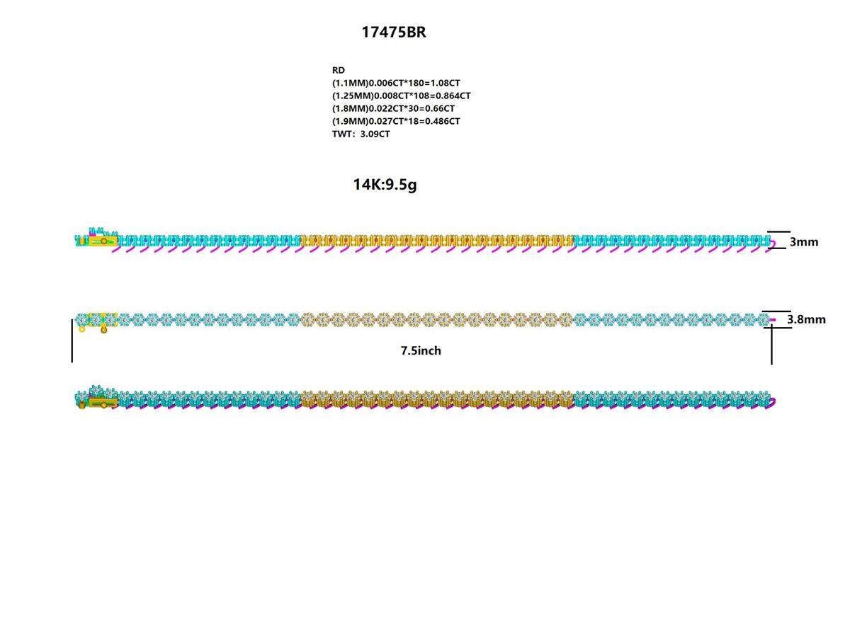 17475BR Bracelet With Diamond