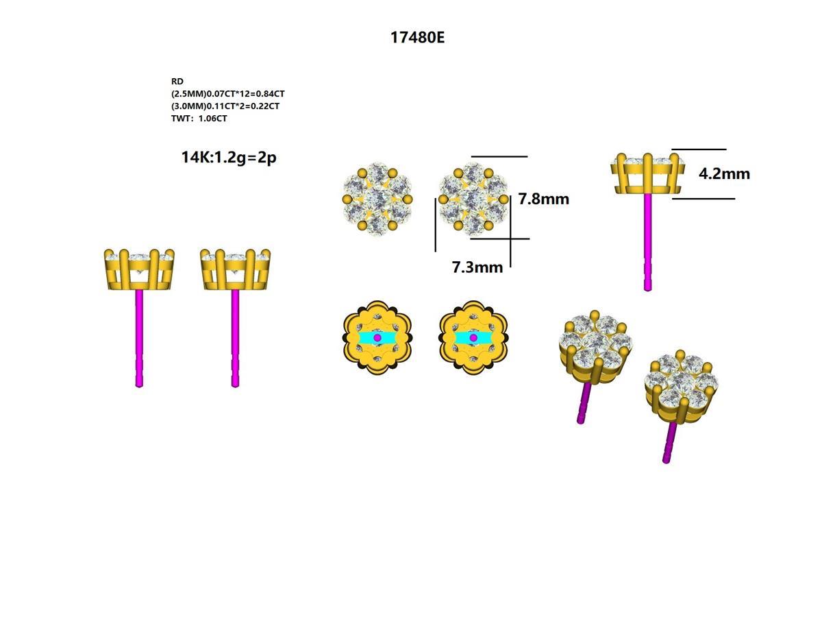 17480E Earrings With Diamond