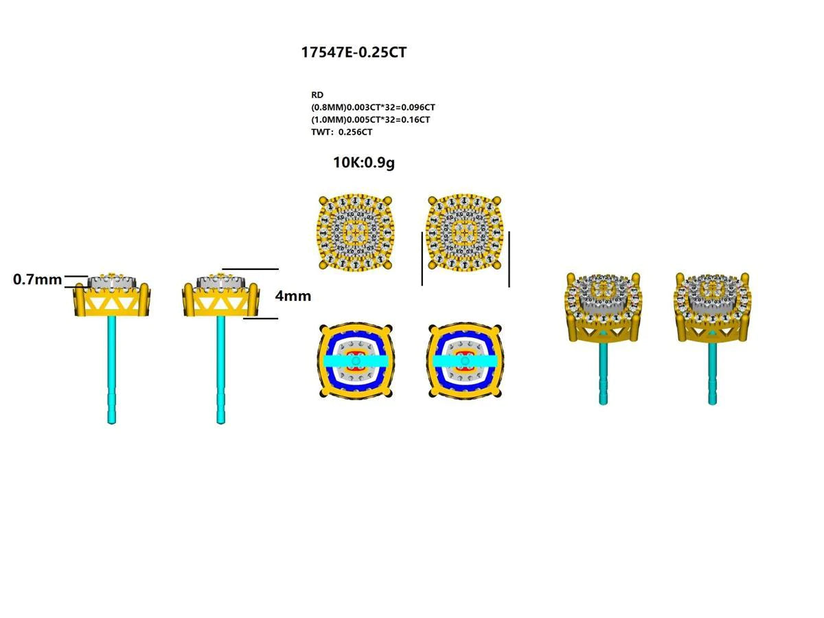 17547E-0.25CT Earring With Diamond
