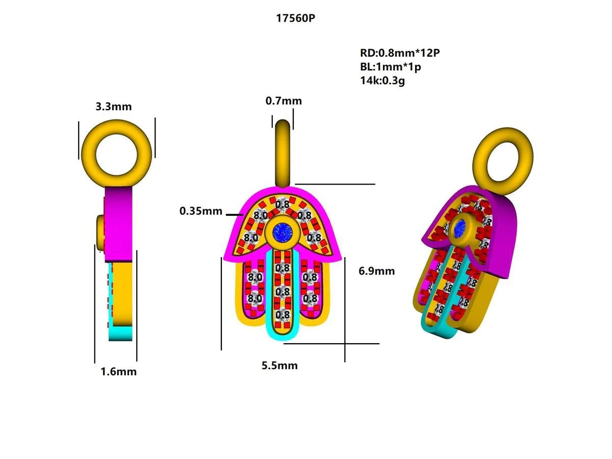 17560P Pendant with diamond