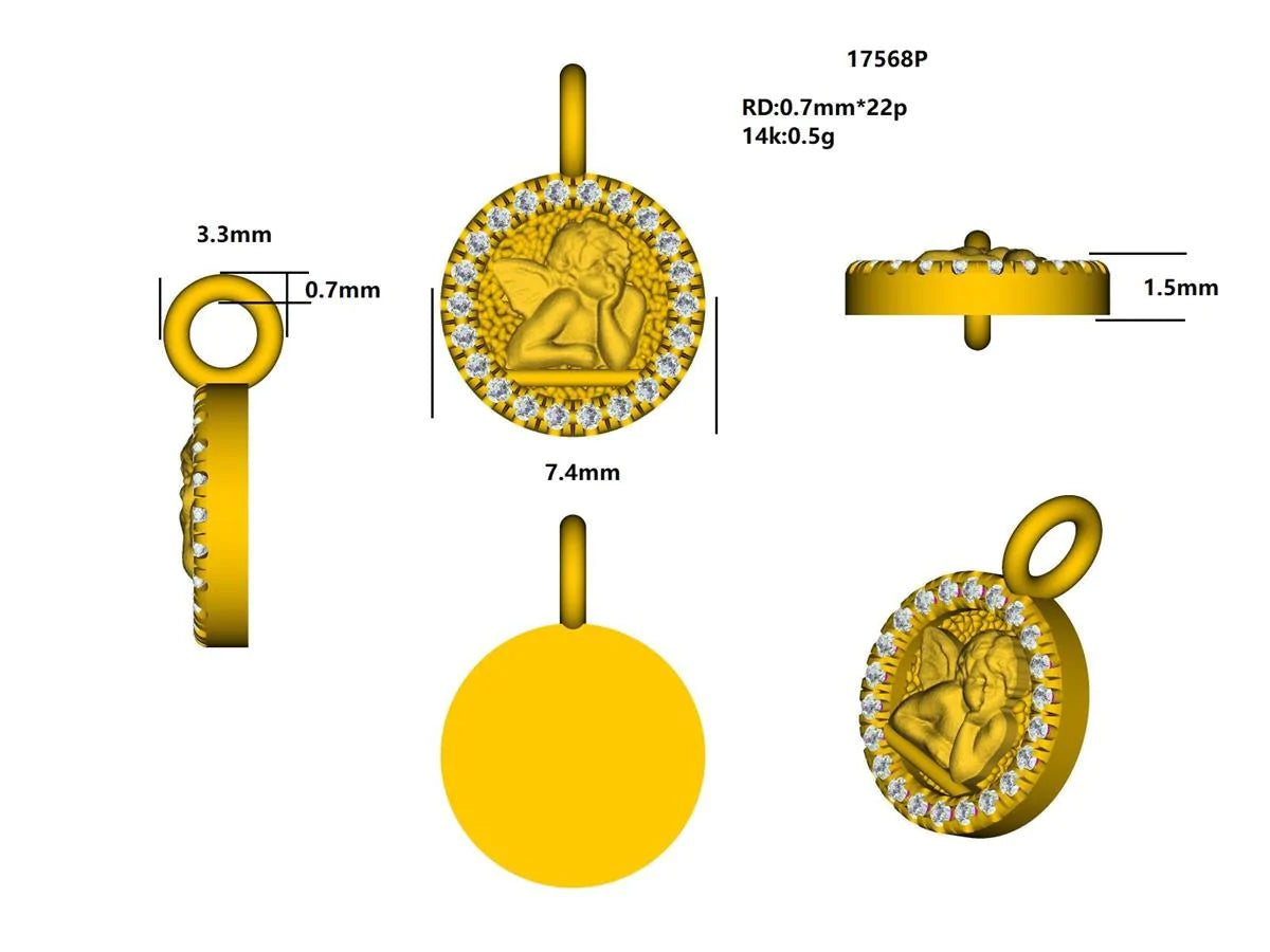 17568P Pendant with diamond