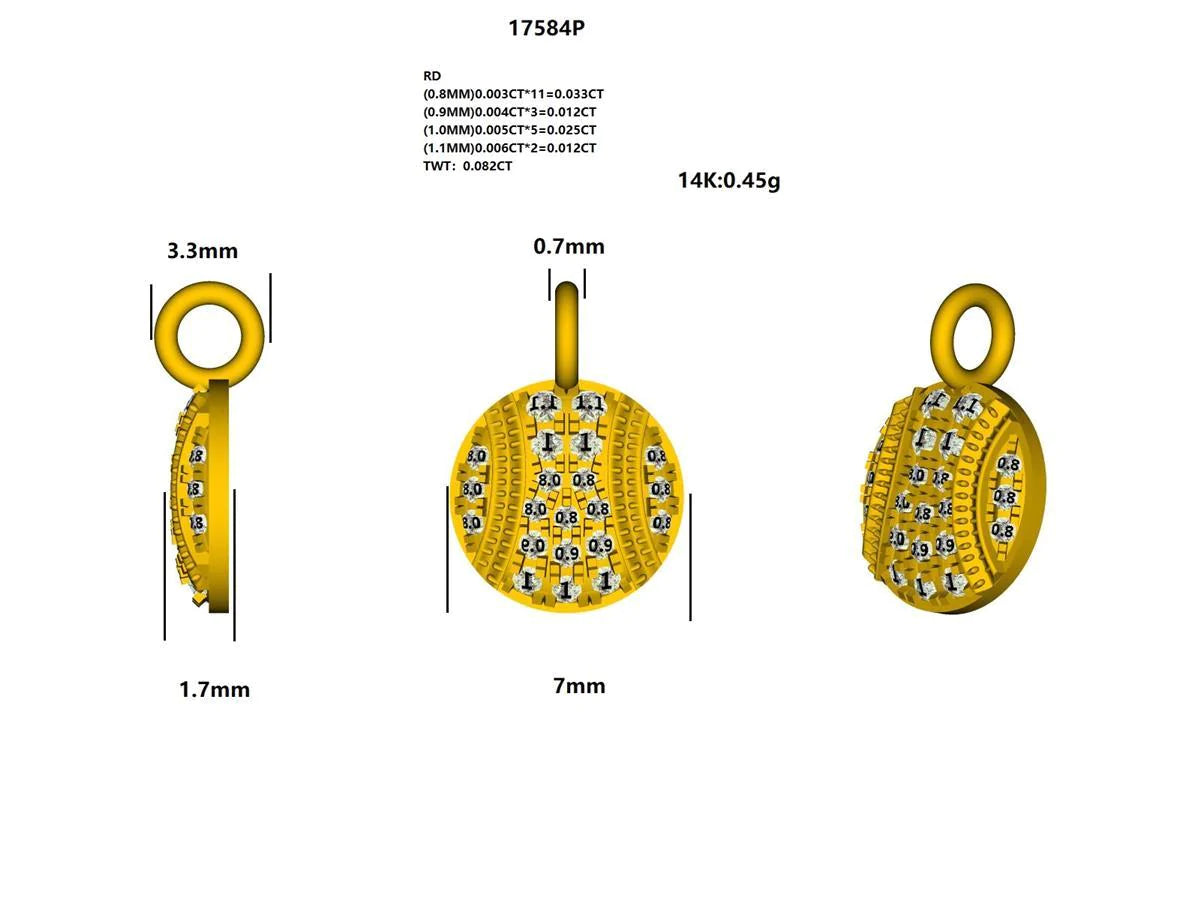 17584P Pendant with diamond