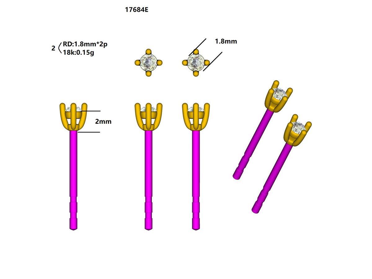 17684E Earrings With Diamond