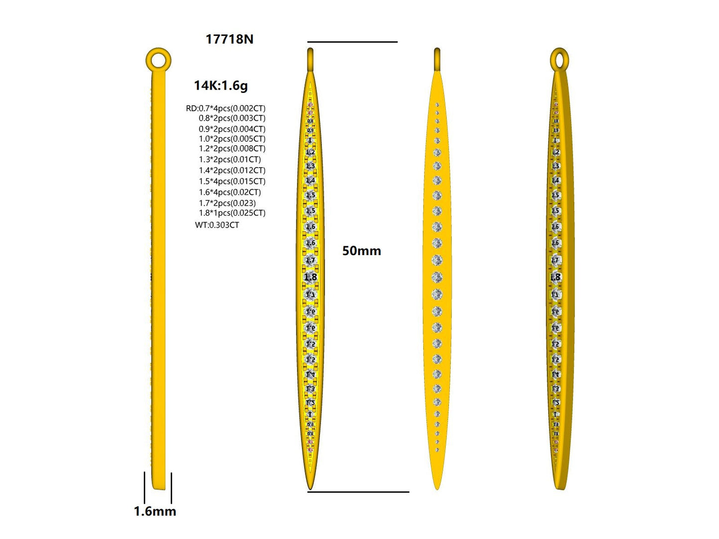 17718N Necklace With Diamond