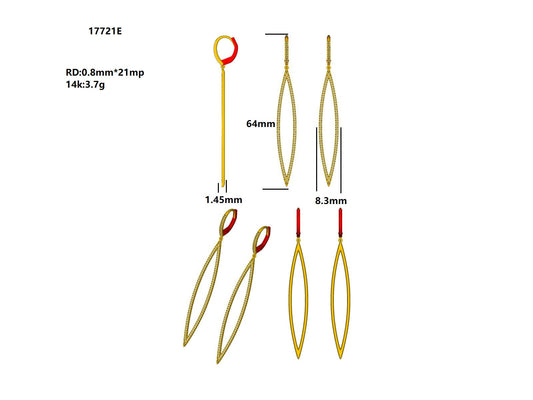 17721E Earring With Diamond