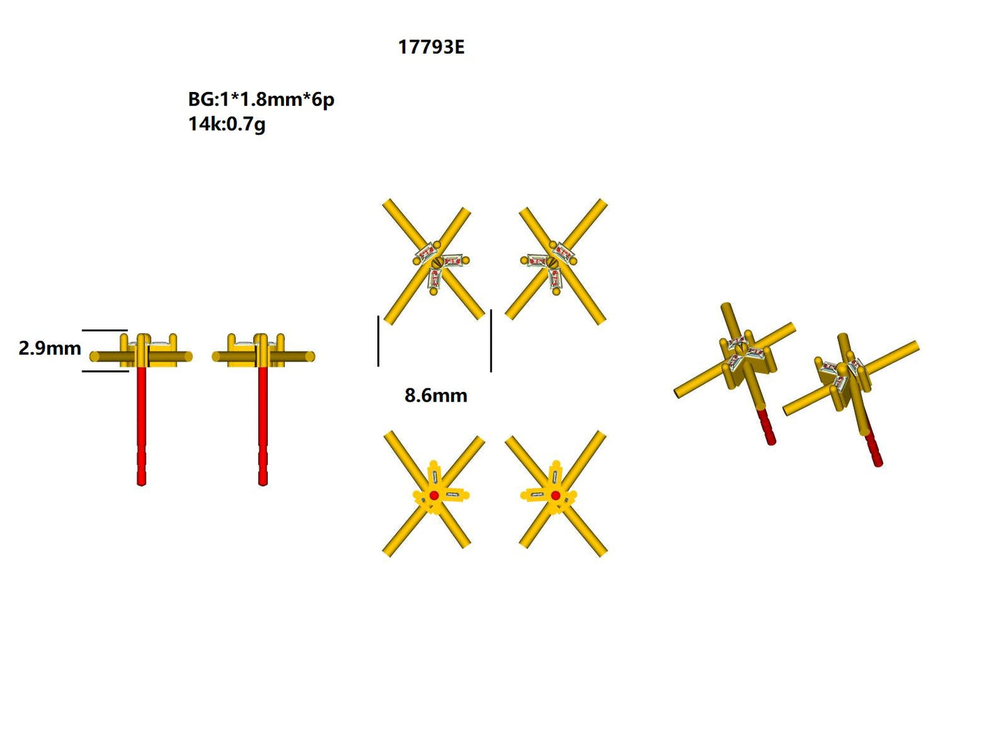 17793E Earring With Diamond