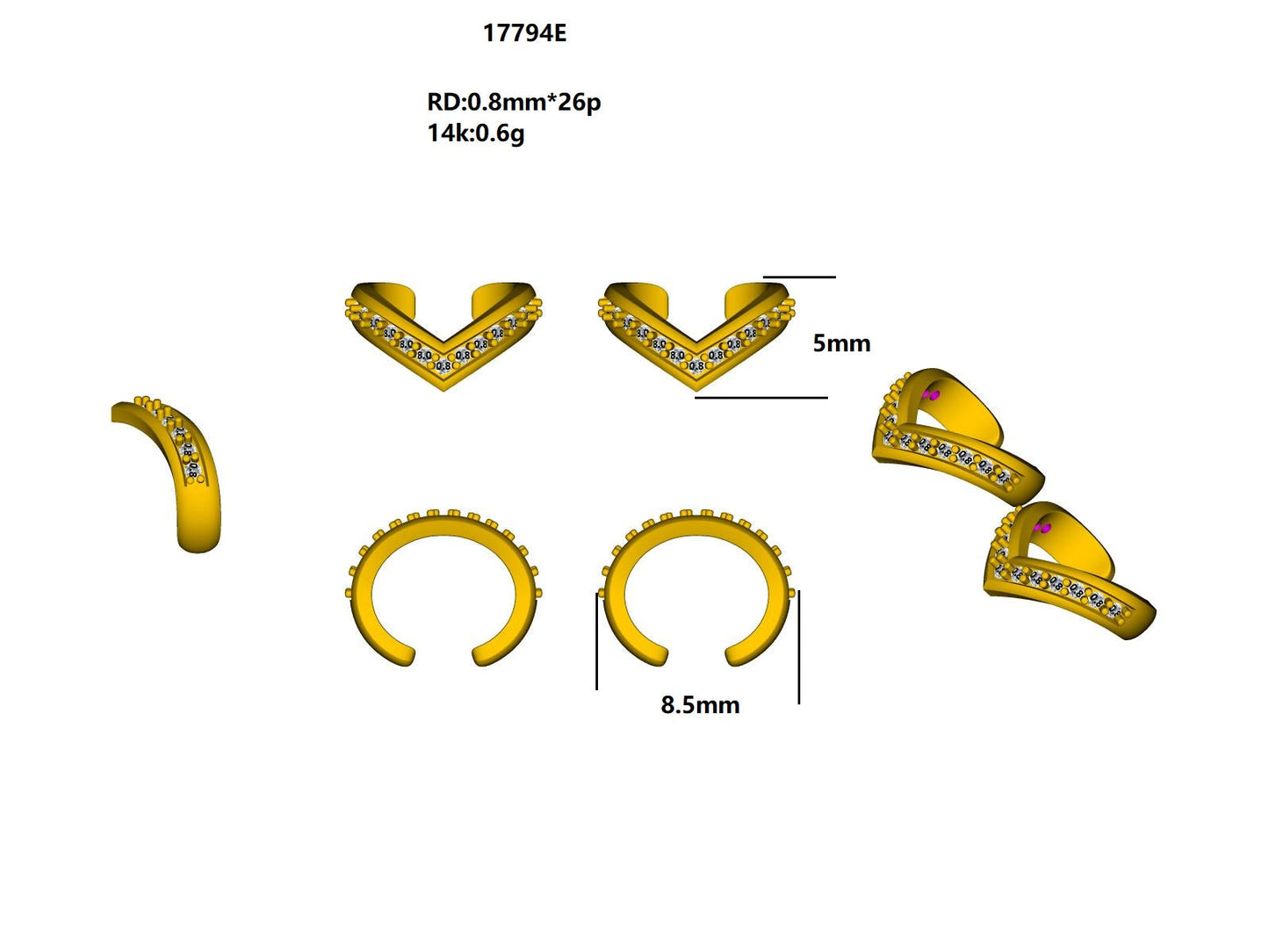 17794E Earring With Diamond