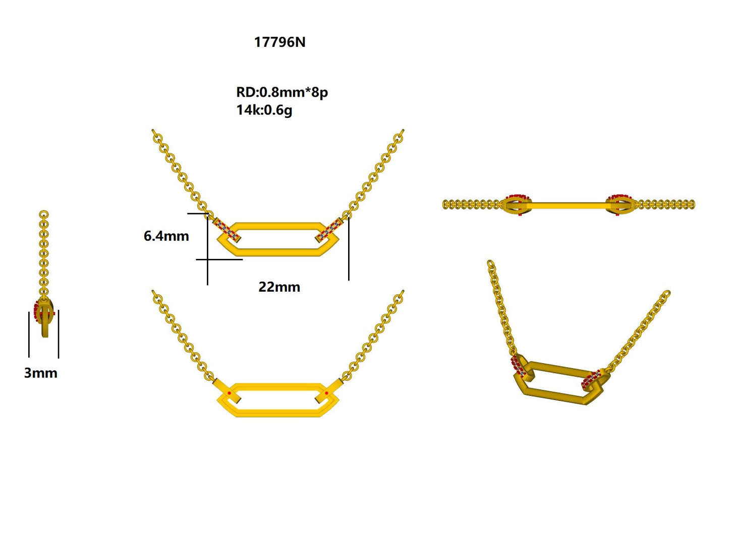 17796N Necklace With Diamond