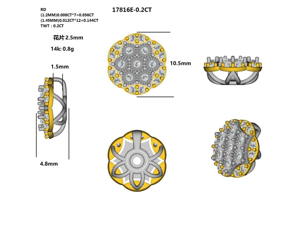 17816E-0.2CT Earring With Diamond