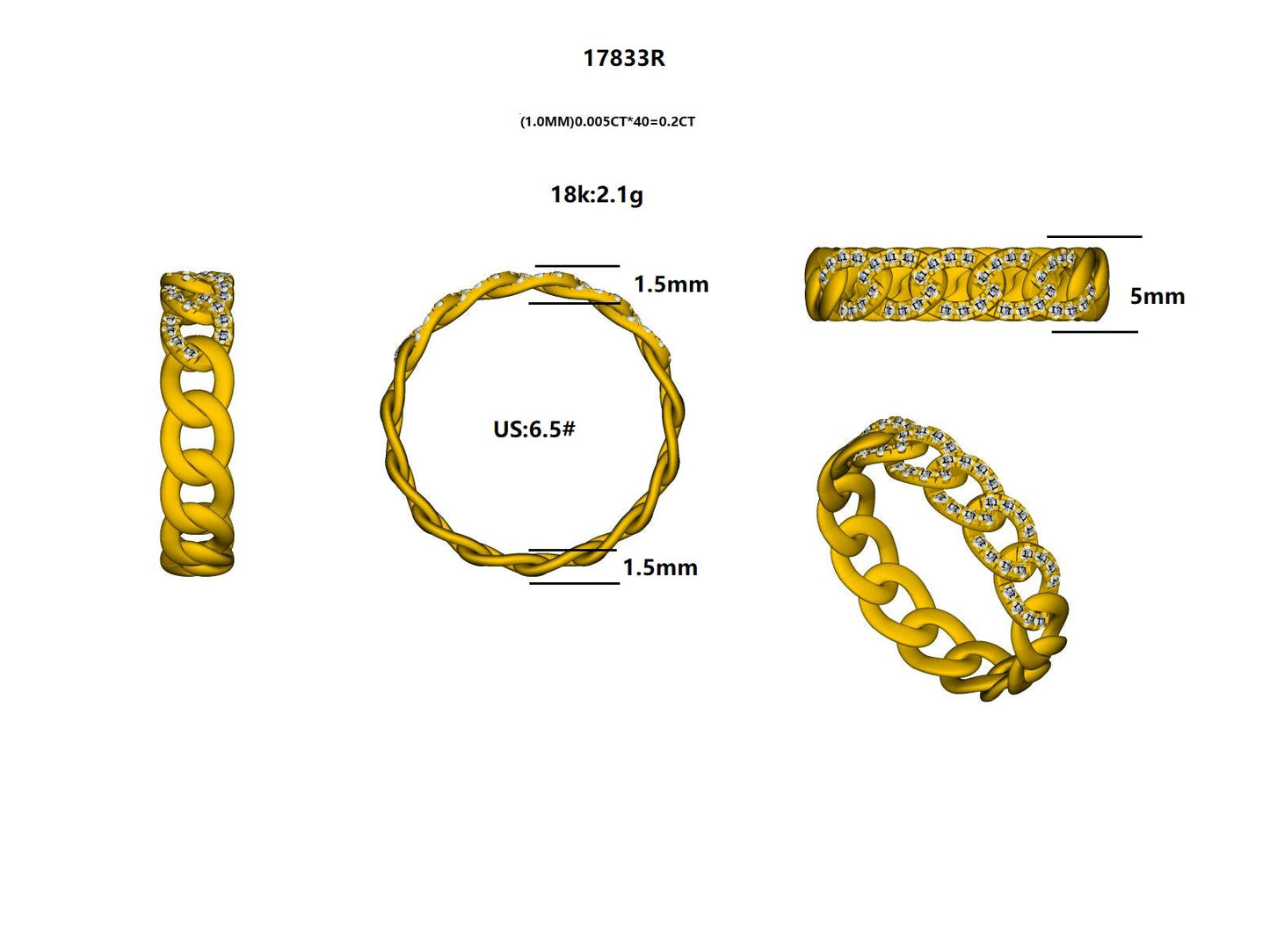 17833R Ring With Diamond
