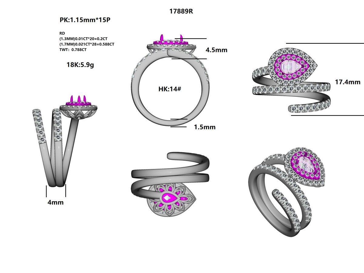17889R Ring With Diamond