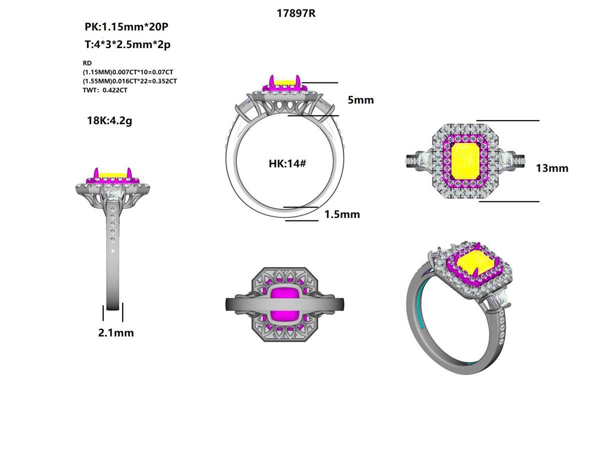 17897R Ring With Diamond