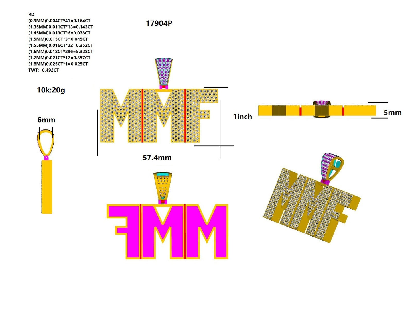 17904P Pendant With Diamond