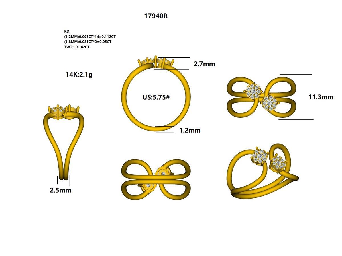 17940R Ring With Diamonds