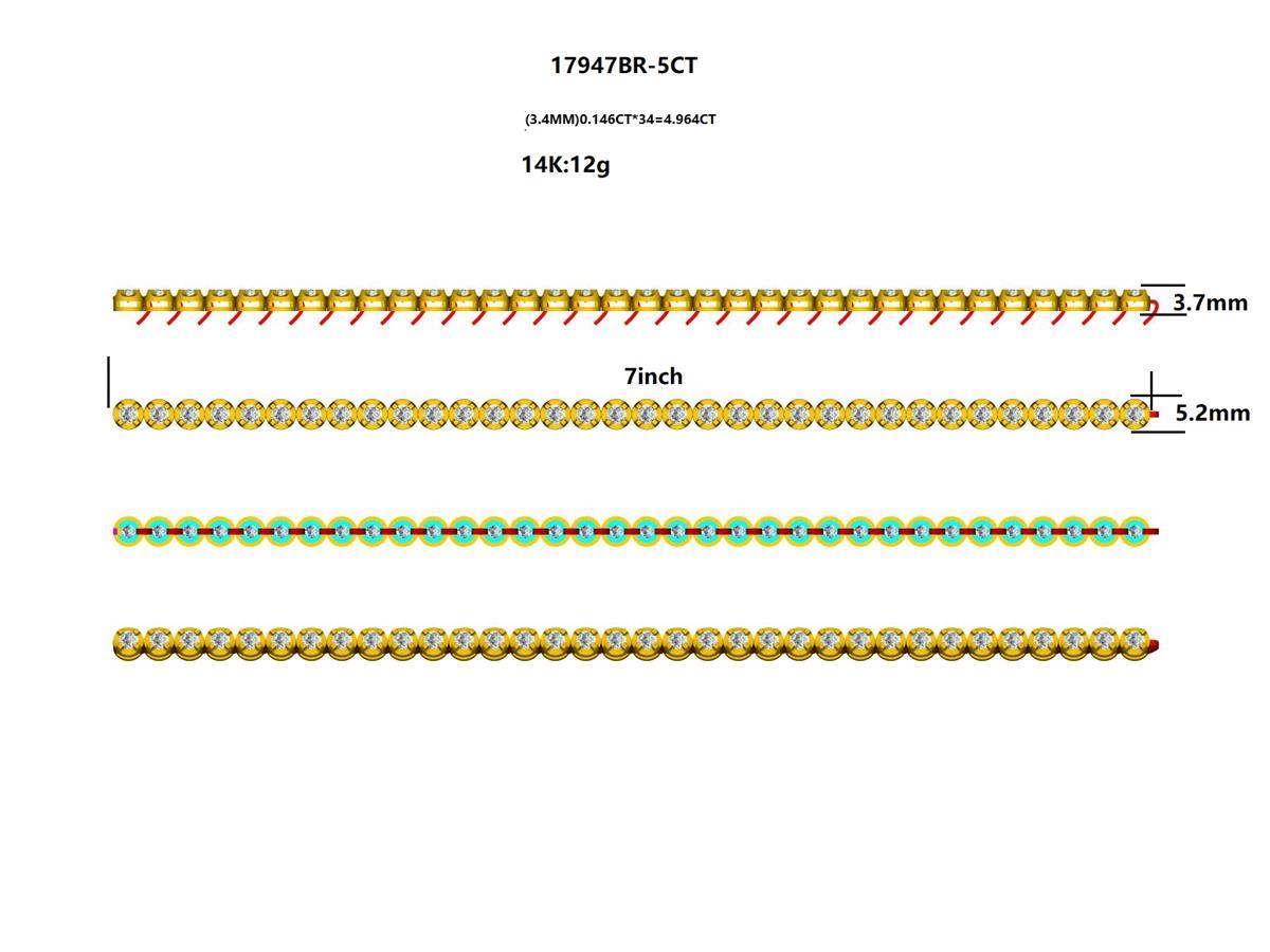 17947BR-5CT Bracelet With Diamonds