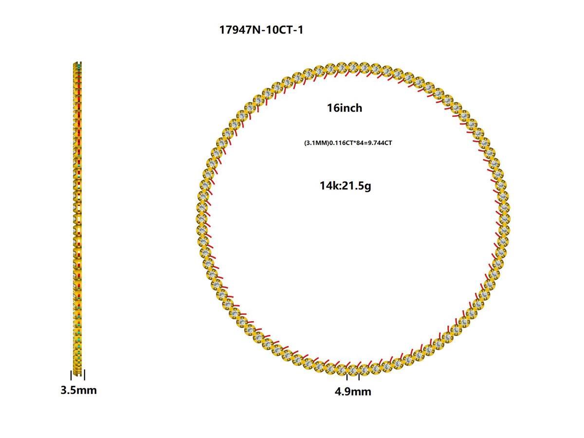 17947N-10CT Necklace With Diamond