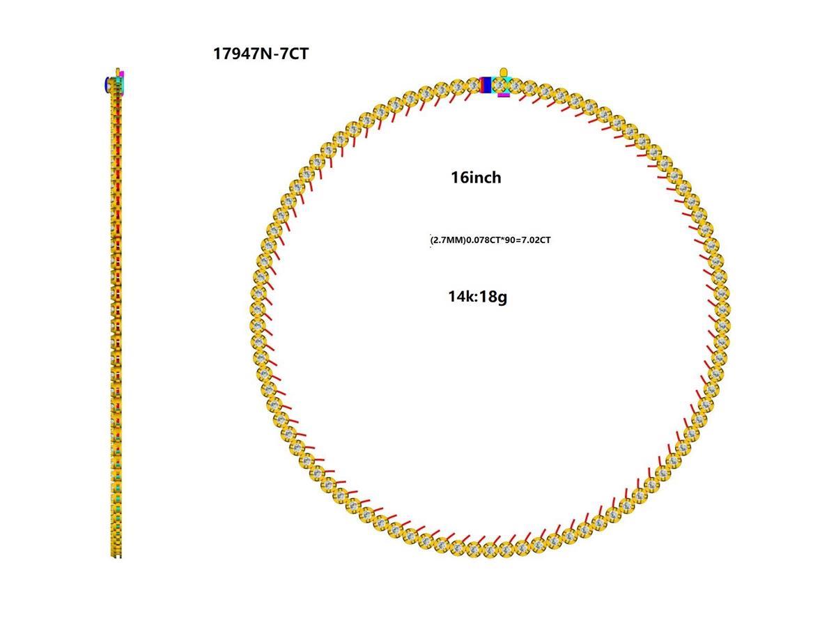 17947N-7CT Necklace With Diamond