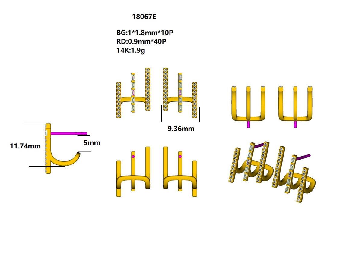 18067E Earring With Diamond