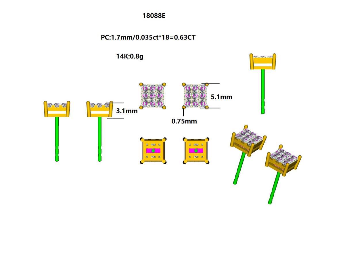 18088E Earring With Diamond