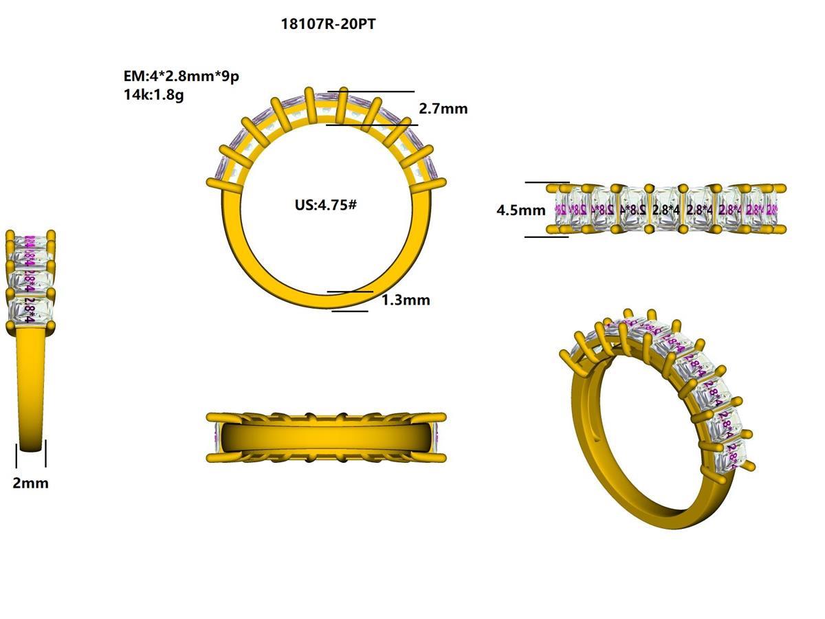 18107R-20PT Ring With Diamond