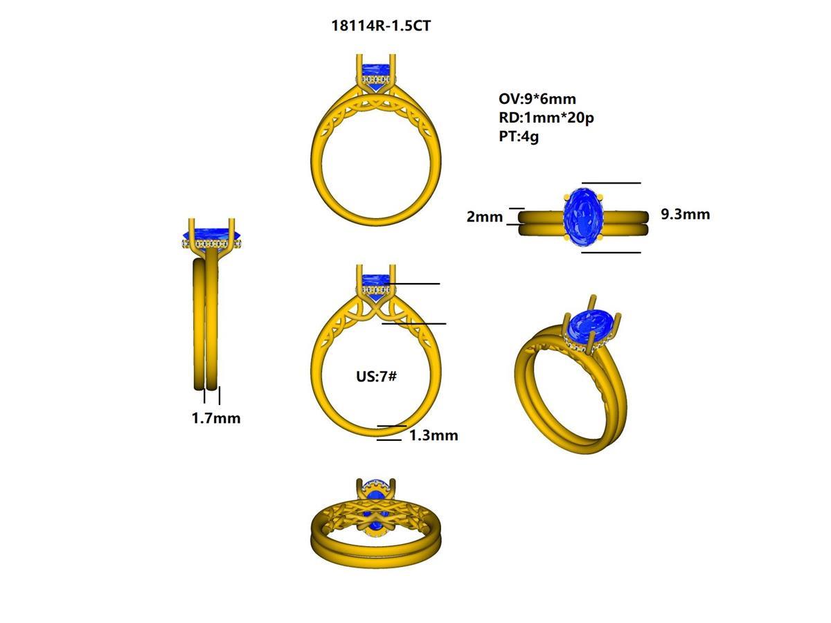 18114R-1.5CT Ring With Diamond