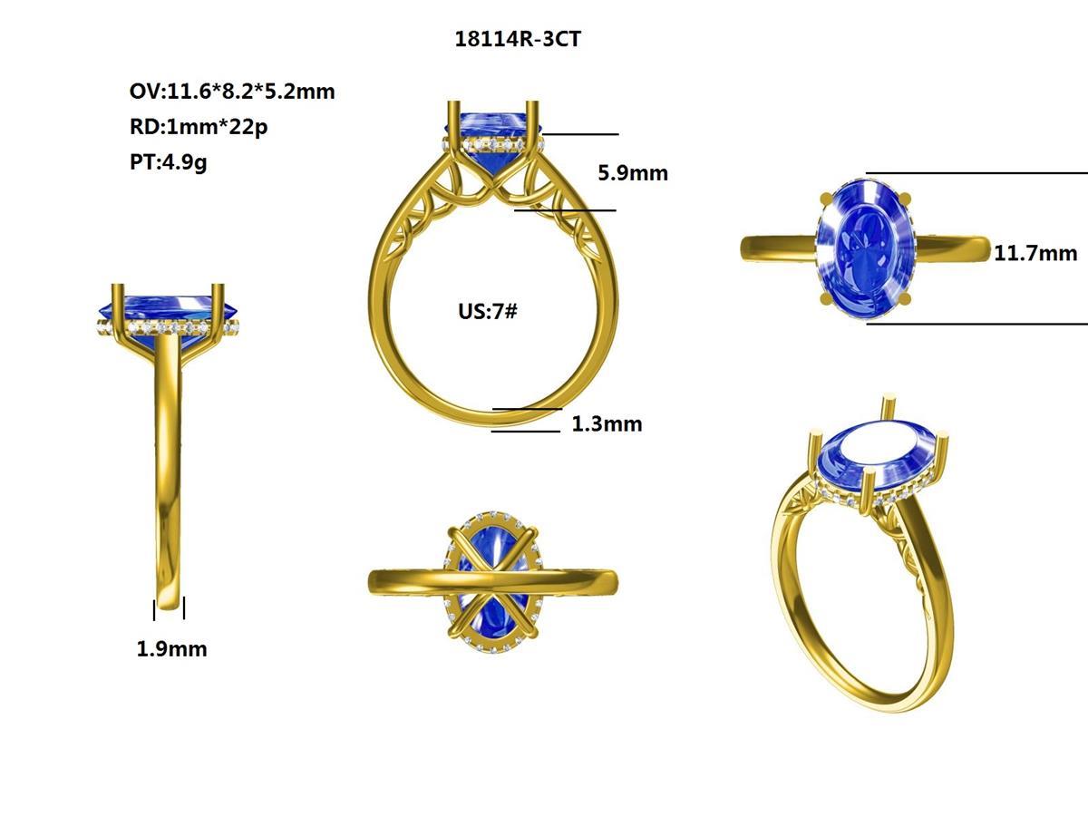 18114R-3.0CT Ring With Diamond